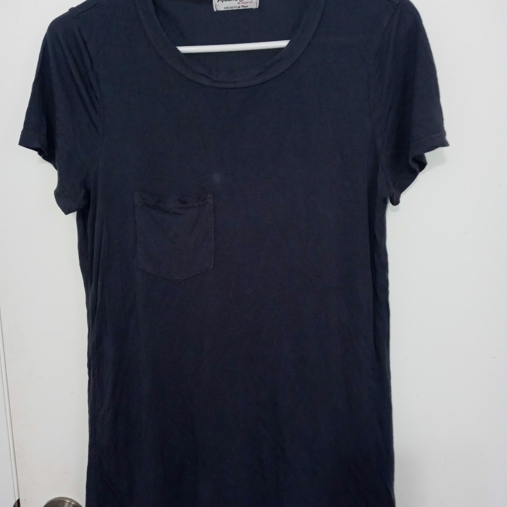 Michael Stars Basic gray 1 Pocket Short Sleeve T Shirt OS
